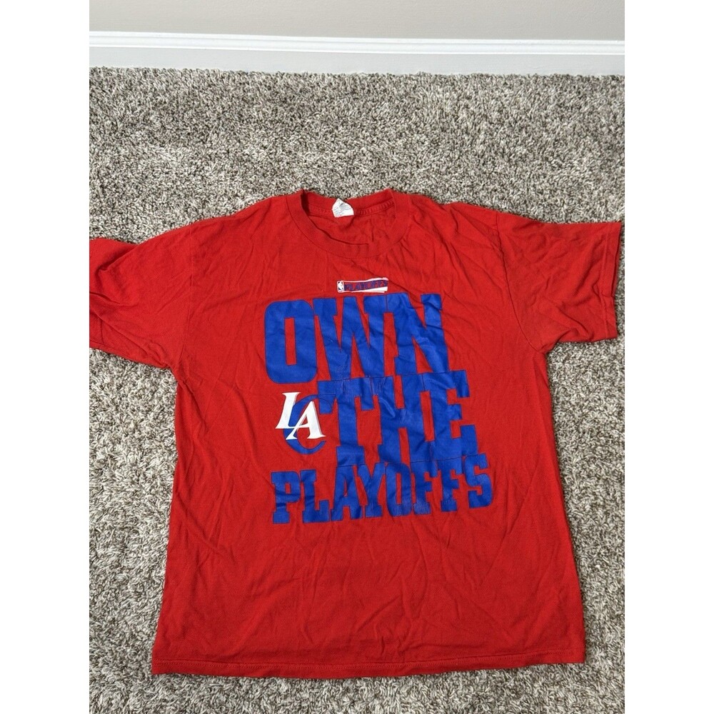 2014 LA Clippers Playoffs T Shirt Own the Playoffs Red Men’s Large NBA